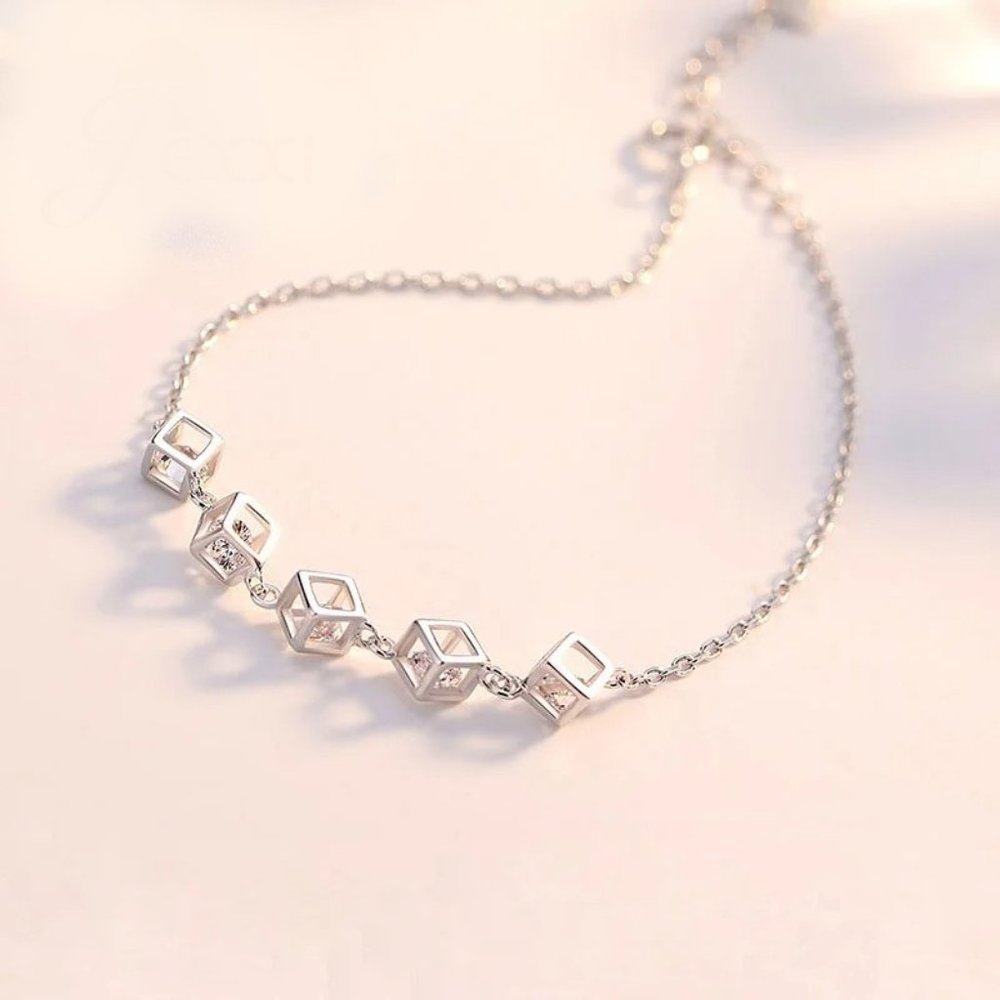 Earrings Necklace Ring And Bracelet Bundle 925 Sterling Silver - Picture 4 of 6